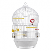 Оборудвана клетка за птици CAGE BALI WHITE 43,5х68,5см.